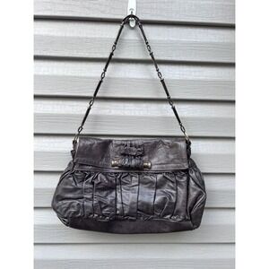 R&Y AUGOUSTI Brown Leather Flap-Top Small Shoulder Bag